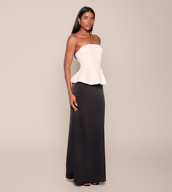بريتي ليتل ثينغ  peplum-play - متعدد Maxi Dresses