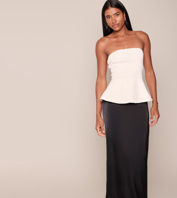 بريتي ليتل ثينغ  peplum-play - متعدد Maxi Dresses