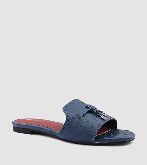 Cuple Cuple - Navy Flat Sandals