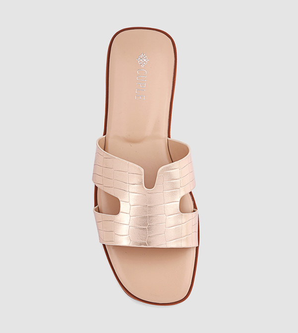 Cuple Cuple - Gold Flat Sandals