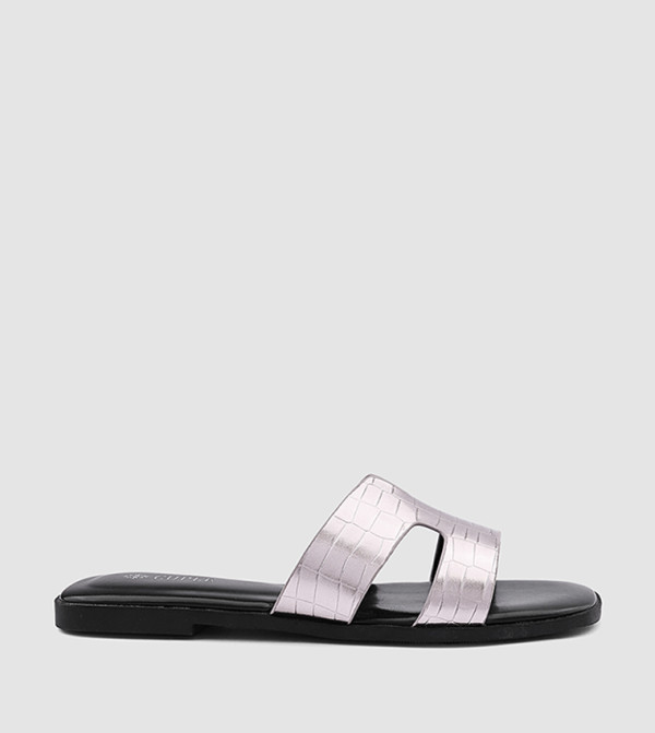 Cuple Cuple - Silver Flat Sandals
