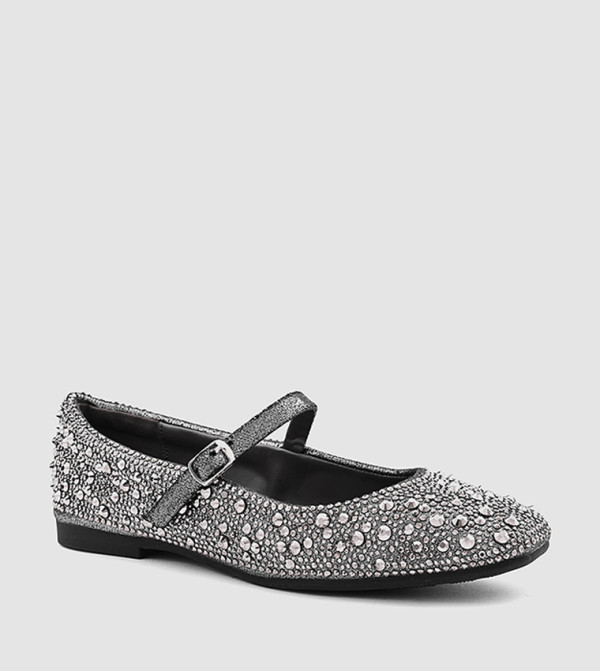 Cuple Cuple - Silver Mary Janes