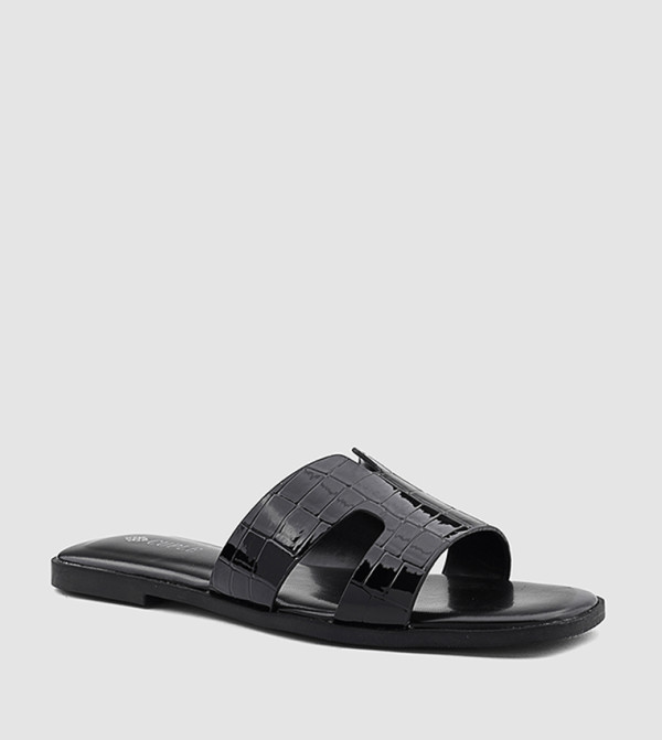 Cuple Cuple - BLACK Flat Sandals