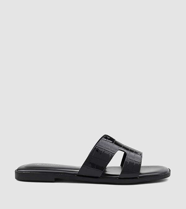 Cuple Cuple - BLACK Flat Sandals