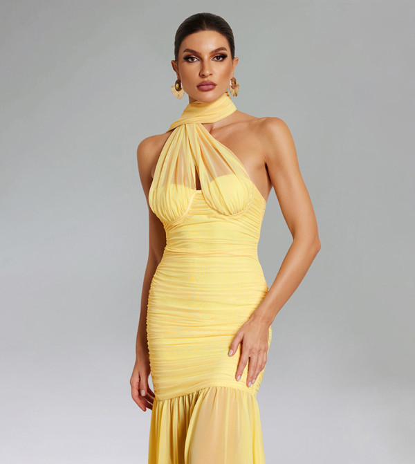 Bella Barnett  warm-hues-w - Yellow Maxi Dresses