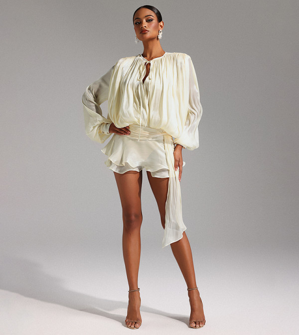 Bella Barnett  Dresses - Beige Mini Dresses