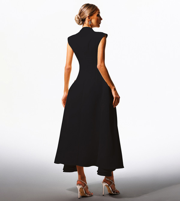 Bella Barnett  Casual Dresses - Black Midi Dresses