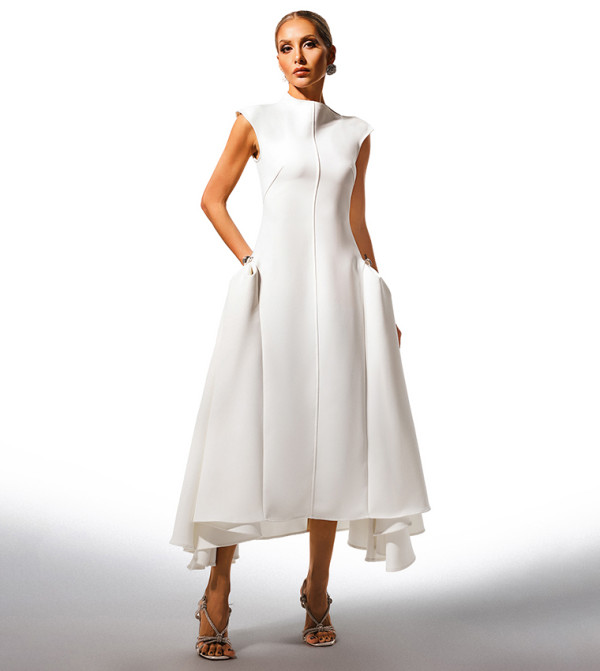 Bella Barnett  Clothing - White Midi Dresses