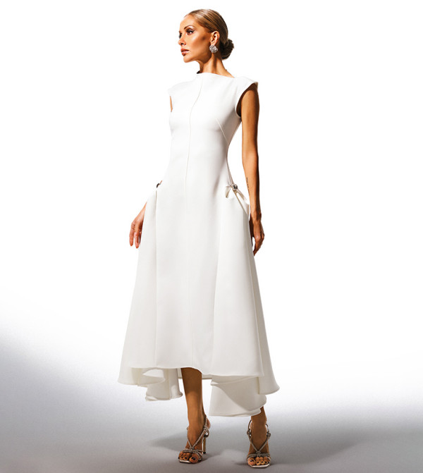 Bella Barnett  Clothing - White Midi Dresses
