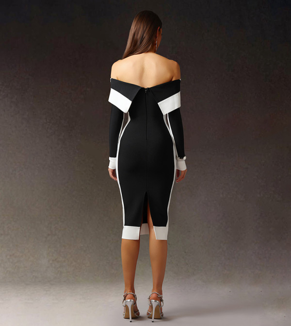 Bella Barnett  Clothing - Black Midi Dresses