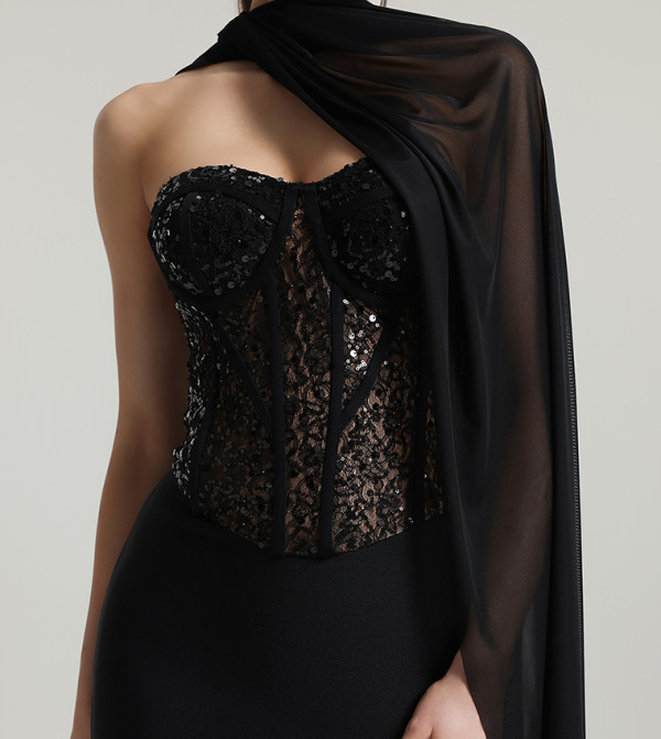 Bella Barnett  - Black Maxi Dresses