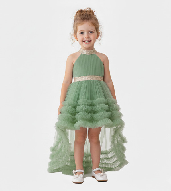 Ddaniela  Party Dress - Olive Party Dress