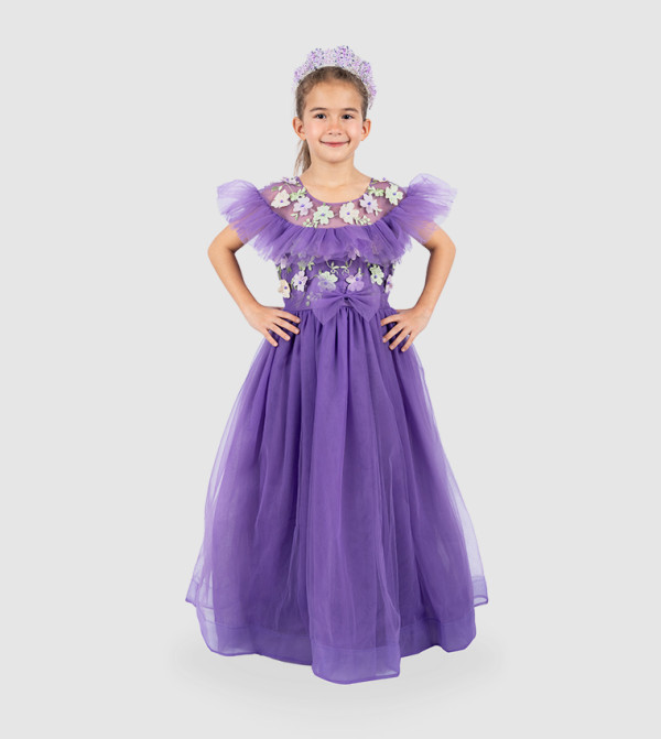 Ddaniela  kids ramadan dresses - Purple Party Dress