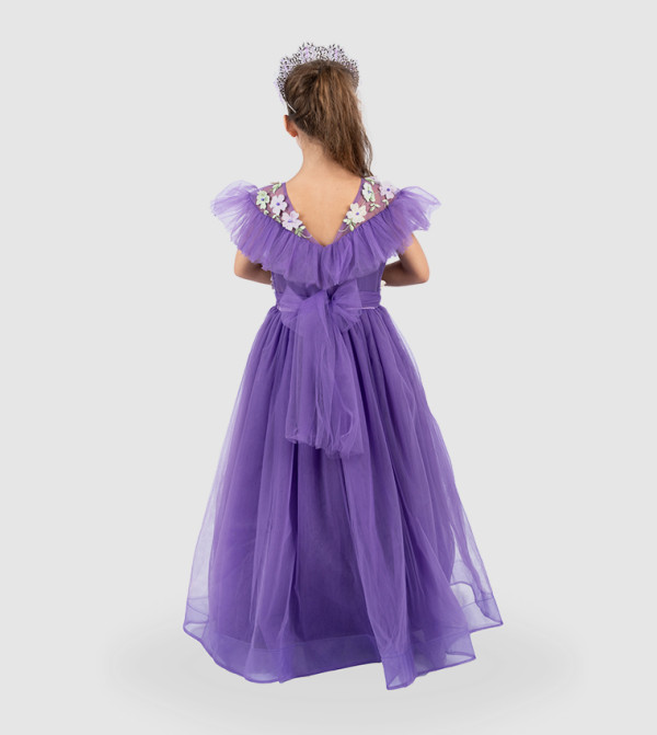 Ddaniela  kids ramadan dresses - Purple Party Dress