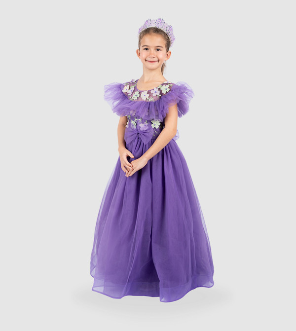 Ddaniela  kids ramadan dresses - Purple Party Dress