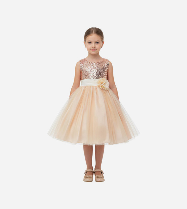 Ddaniela Party Dress - Beige Party Dress