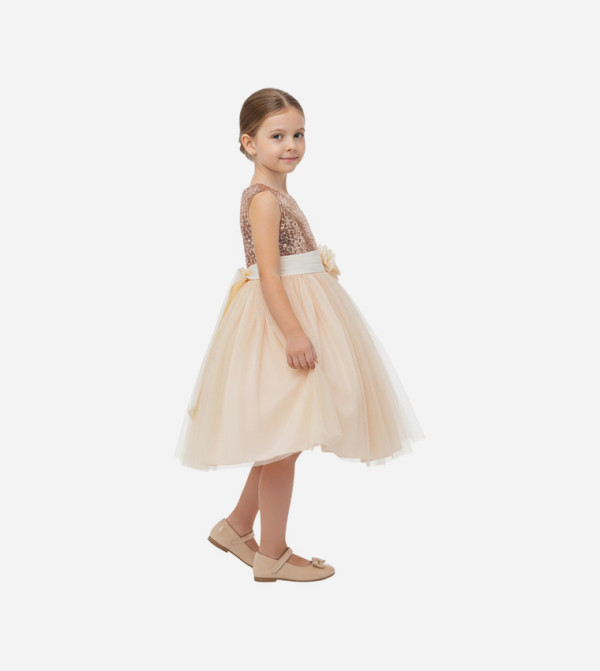 Ddaniela Party Dress - Beige Party Dress