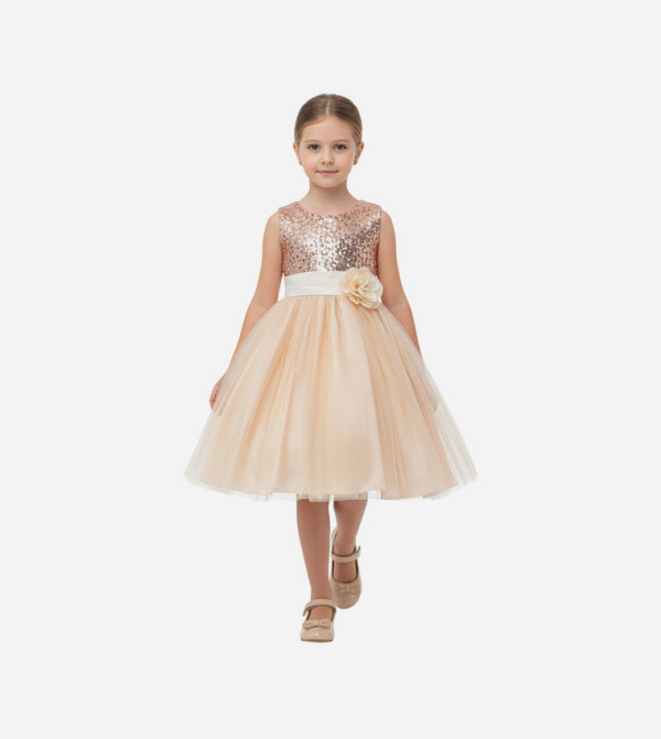 Ddaniela Party Dress - Beige Party Dress