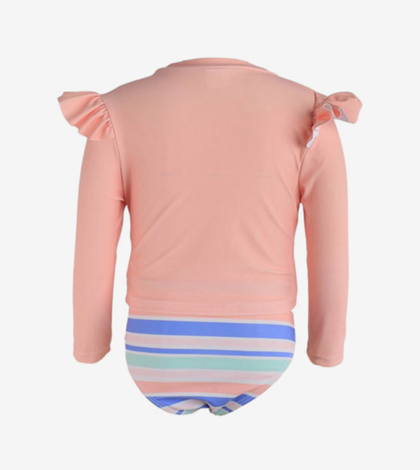 Ddaniela  Swim Wear - Pink V Cut Swimsuit