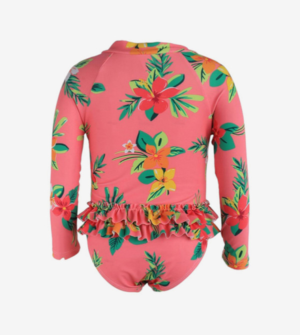 Ddaniela  Swim Wear - Pink V Cut Swimsuit