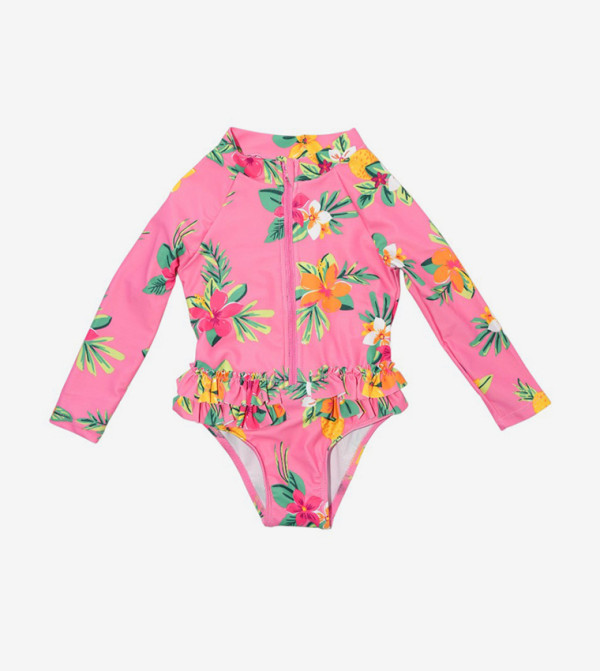 Ddaniela Swim Wear - Pink V Cut Swimsuit
