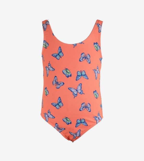 Ddaniela  Swim Wear - Coral V Cut Swimsuit