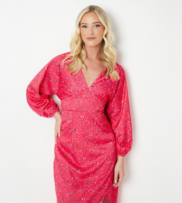 Debut London  occasion-wedding-guest - Pink Midi Dresses