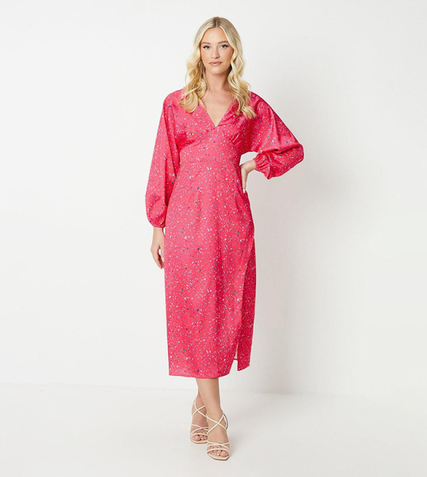 Debut London  occasion-wedding-guest - Pink Midi Dresses