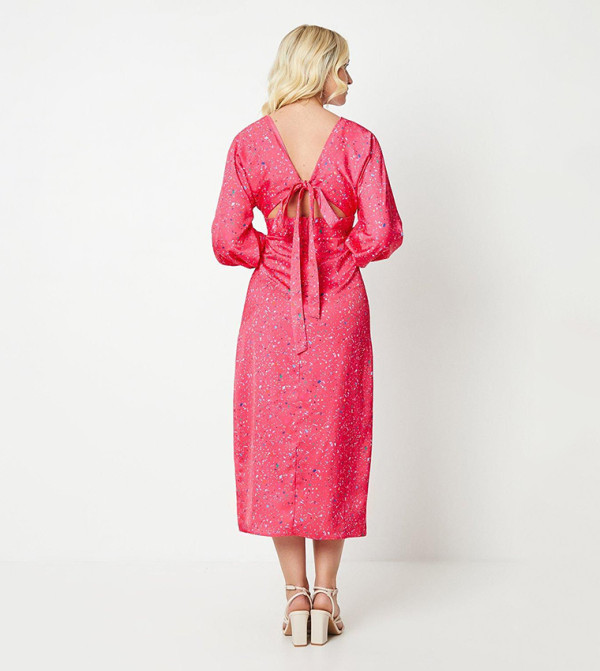 Debut London  occasion-wedding-guest - Pink Midi Dresses
