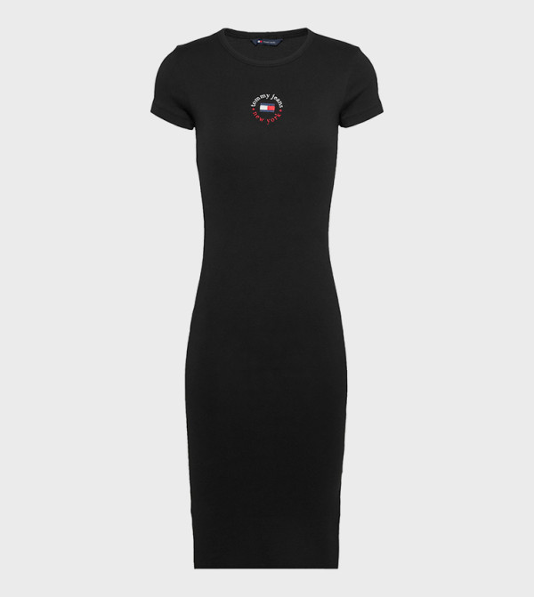 Tommy Jeans Casual Dresses - Black Midi Dresses