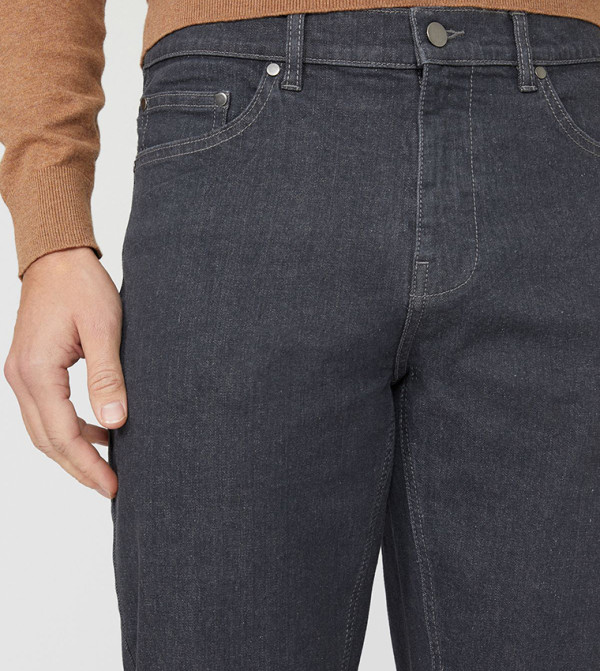 ماين - اوتليت  - رمادي Straight Jeans