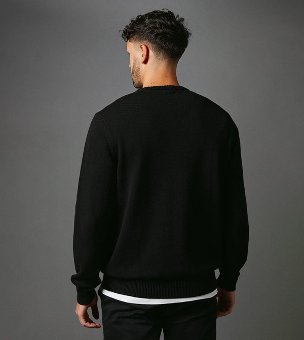 Maine V-neck Sweaters - BLACK V-neck Sweaters