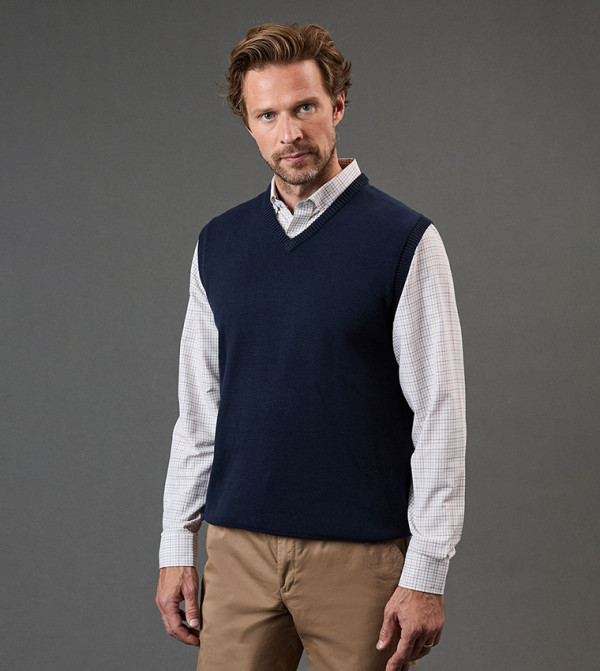 ماين  سترات بياقة V  - كحلي V-neck Sweaters