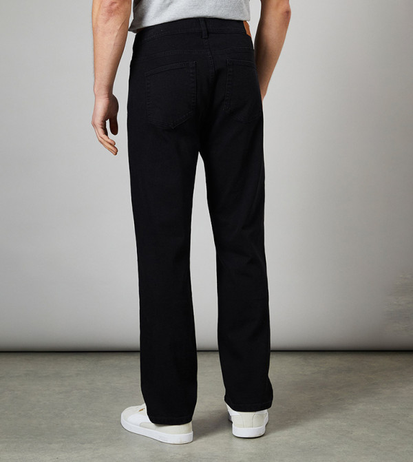 Maine Maine - Black Straight Jeans