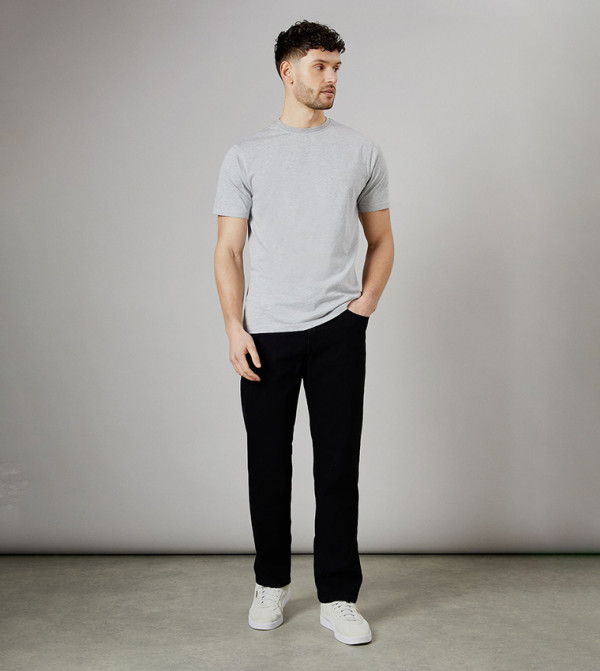 Maine Maine - Black Straight Jeans