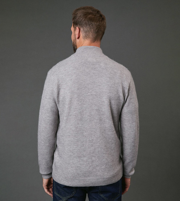 ماين  سترات بياقة V  - رمادي V-neck Sweaters