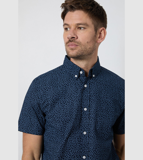 Maine Maine - Navy Short Sleeves