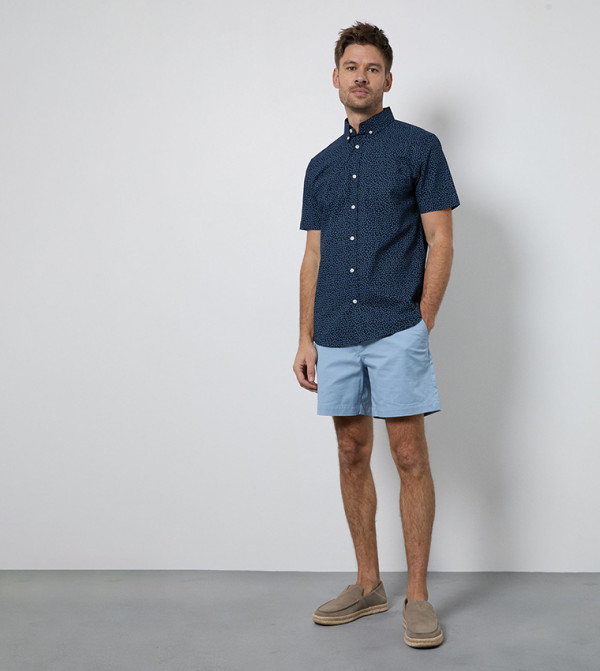 Maine Maine - Navy Short Sleeves