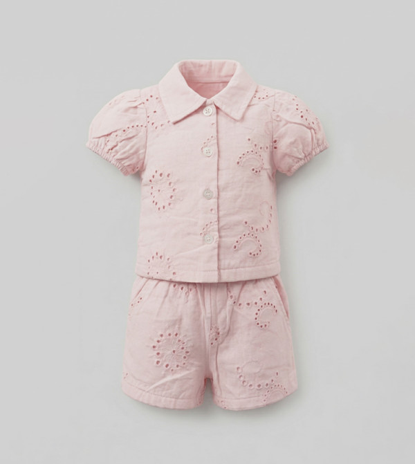 بيبيز آند مور  ملابس - وردي بلايز وشورتات