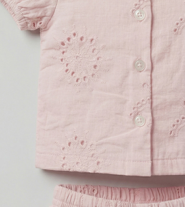 بيبيز آند مور  ملابس - وردي بلايز وشورتات