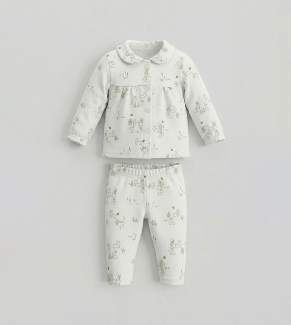 BABIES & MORE - White Top & Pyjama Sets
