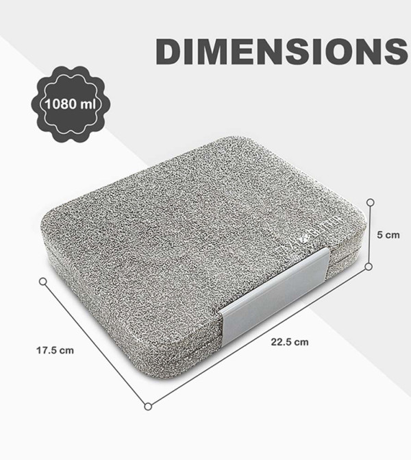 Eazy Kids  Kids Accessories - Grey Lunch Box
