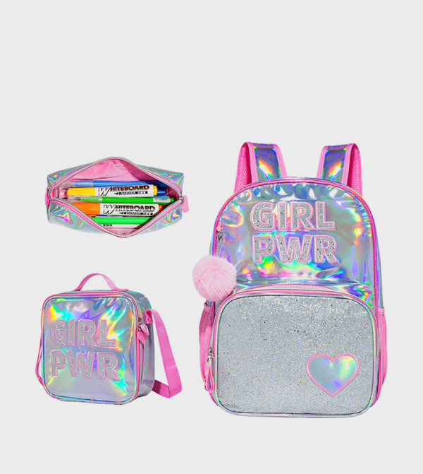 اٍل سي واي كيكي  camp-accessories-add-ons - وردي طقم حقائب الظهر