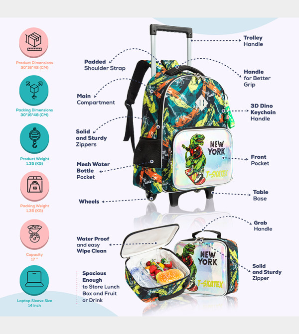 ايزي كيدز  - أخضر طقم حقائب الظهر