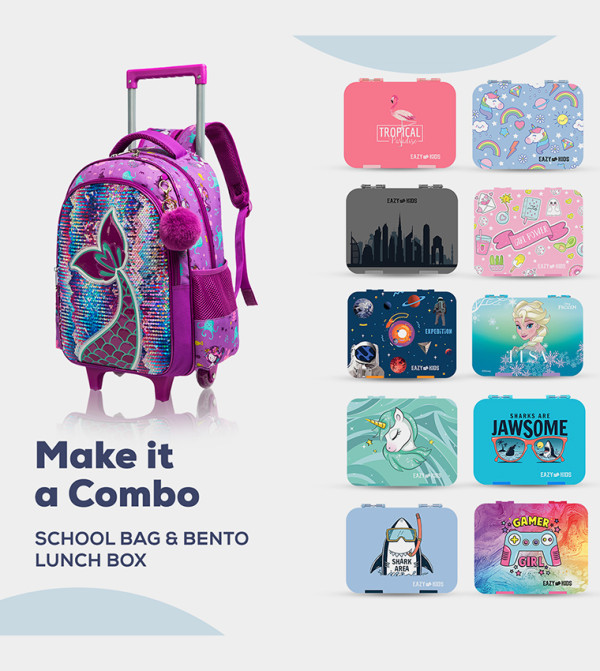 Eazy Kids  - Purple Backpack Set
