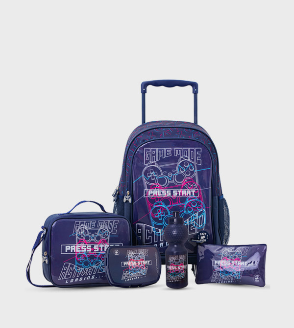 LC Waikiki School Bags - Navy Trolley Backpack Set