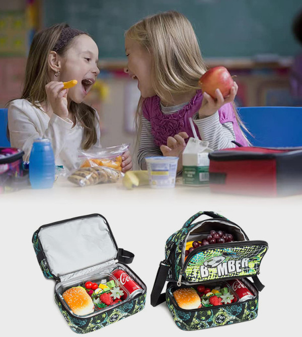Eazy Kids bts lunch essentials - Green Lunch Bags