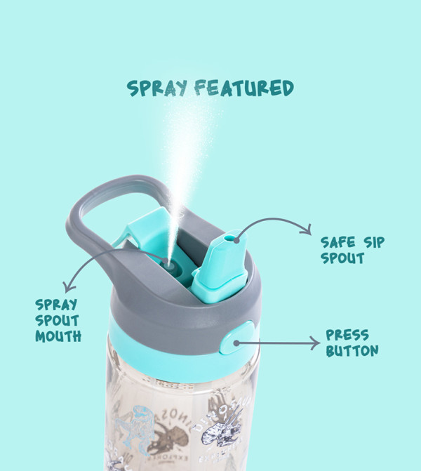 ايزي كيدز  قوارير ماء - رمادي زجاجات مياه