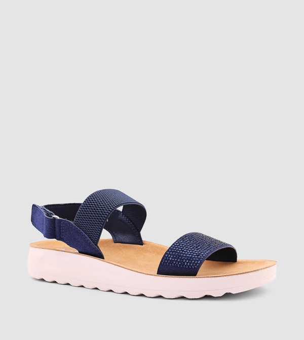 Cuple  Shoes - Navy Wedges