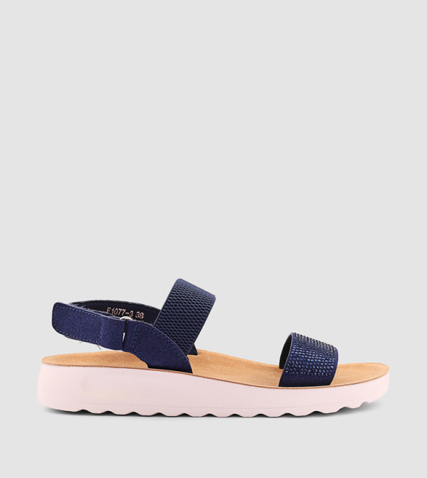 Cuple  Shoes - Navy Wedges